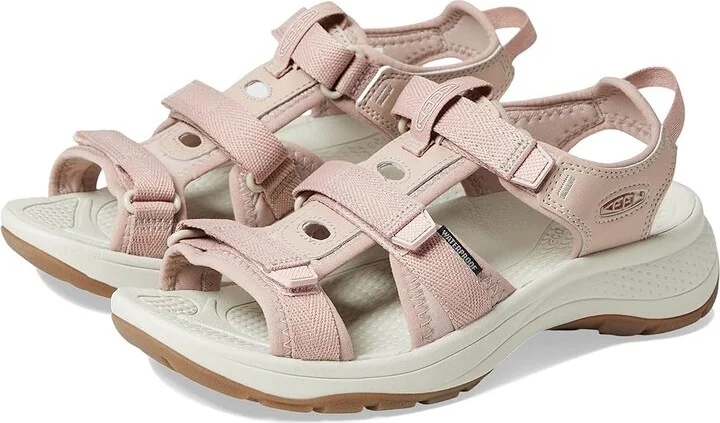KEEN Astoria West Open Toe Women's Shoes Fawn/Silver Birch : 6.5 B - Medium, Synthetic