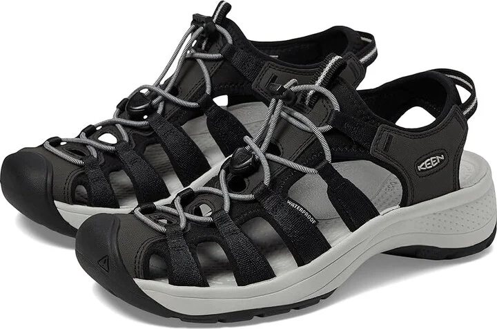 KEEN Astoria West Sandal Women's Shoes Black/Gray : 9.5 B - Medium, Textile