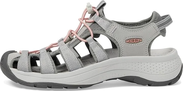 KEEN Astoria West Sandal Women's Shoes Gray/Coral : 9.5 B - Medium, Textile - Image 6