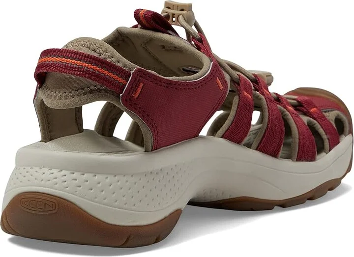 KEEN Astoria West Sandal Women's Shoes Merlot/Scarlet Ibis : 7.5 B - Medium, Textile - Image 4