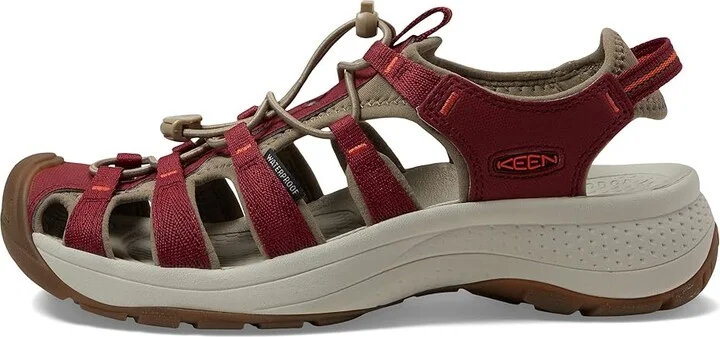 KEEN Astoria West Sandal Women's Shoes Merlot/Scarlet Ibis : 7.5 B - Medium, Textile - Image 5