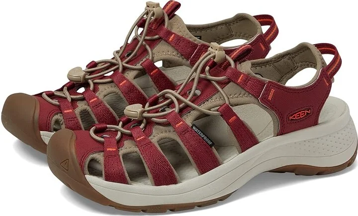 KEEN Astoria West Sandal Women's Shoes Merlot/Scarlet Ibis : 7.5 B - Medium, Textile