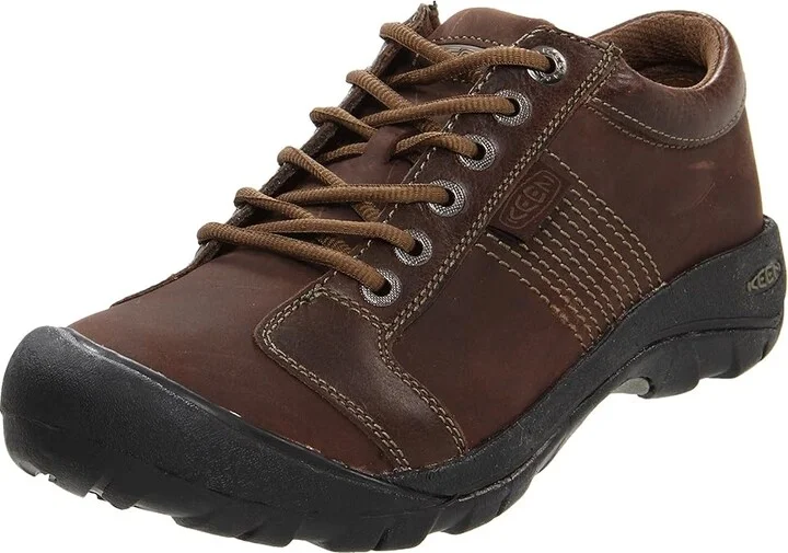 KEEN Austin Men's Shoes Chocolate Brown : 7 D - Medium, Leather - Image 2