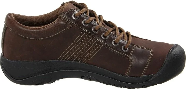 KEEN Austin Men's Shoes Chocolate Brown : 7 D - Medium, Leather - Image 8