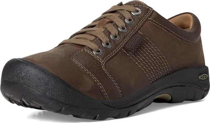 KEEN Austin Shoes Men's Shoes Chocolate Brown : 7.5 EE - Wide, Leather - Image 5