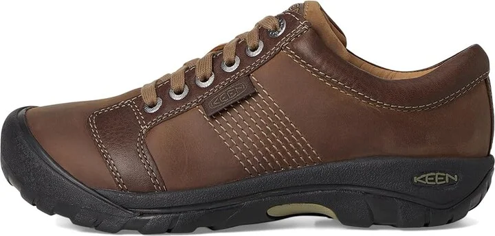 KEEN Austin Shoes Men's Shoes Chocolate Brown : 7.5 EE - Wide, Leather - Image 6