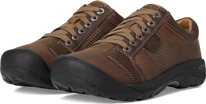 KEEN Austin Shoes Men's Shoes Chocolate Brown : 7.5 EE - Wide, Leather