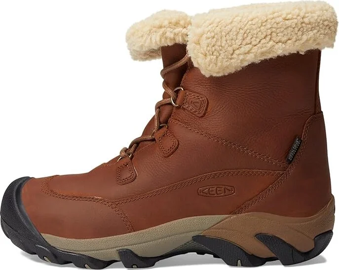 KEEN Betty Boot Short Waterproof Women's Waterproof Boots Brown/Shitake : 6 B - Medium, Leather/Textile - Image 5