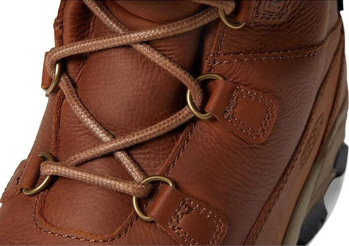 KEEN Betty Boot Short Waterproof Women's Waterproof Boots Brown/Shitake : 6 B - Medium, Leather/Textile - Image 6