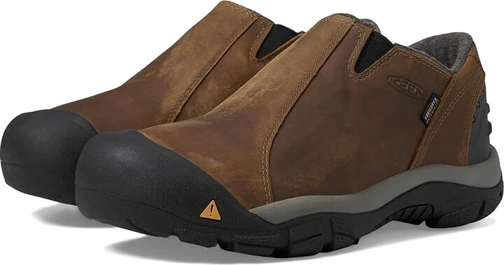 KEEN Brixen Lo Men's Cold Weather Boots Slate Black/Madder Brown : 7 D - Medium, Leather/Nubuck/Suede