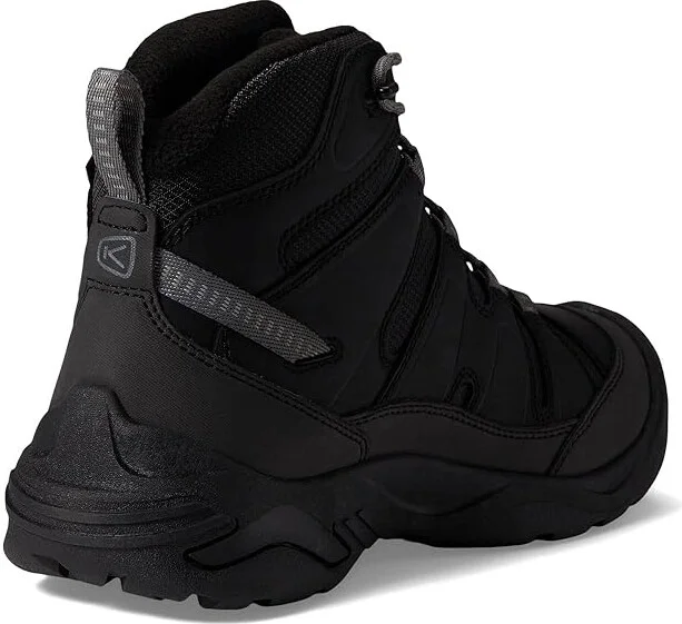 KEEN Circadia Mid Polar Men's Shoes Black/Steel Grey : 9 D - Medium, Leather/Textile - Image 4