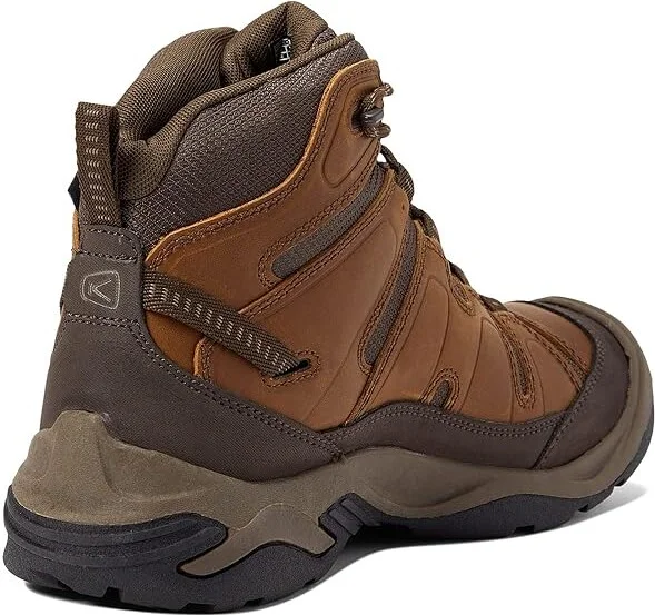KEEN Circadia Mid Waterproof Men's Waterproof Boots Bison/Brindle : 9 D - Medium, Leather/Textile - Image 4