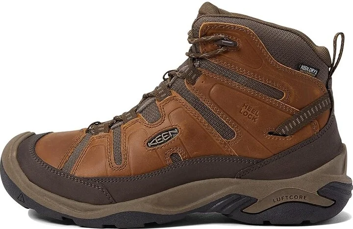 KEEN Circadia Mid Waterproof Men's Waterproof Boots Bison/Brindle : 9 D - Medium, Leather/Textile - Image 5