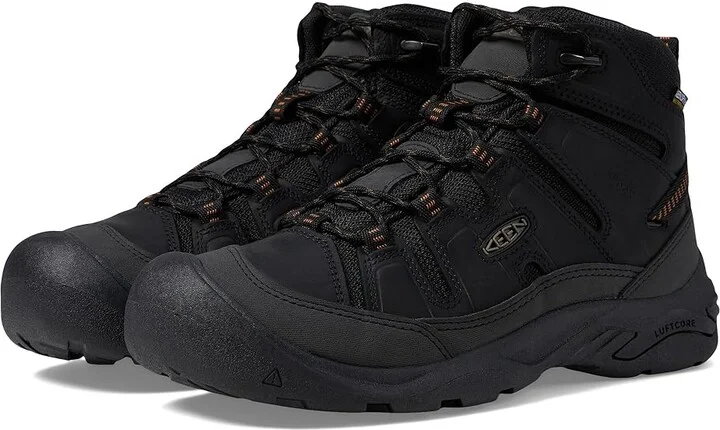 KEEN Circadia Mid Waterproof Men's Waterproof Boots Black/Curry : 9.5 D - Medium