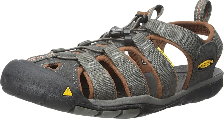 KEEN Clearwater CNX Men's Shoes Raven/Tortoise Shell : 9.5 D - Medium, Synthetic/Textile - Image 2