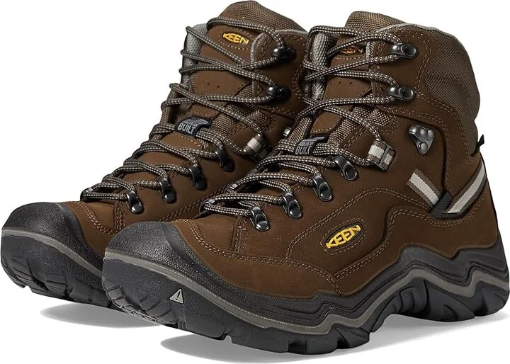 KEEN Durand II Mid WP Men's Waterproof Boots Cascade Brown/Gargoyle : 10 E - Wide, Leather