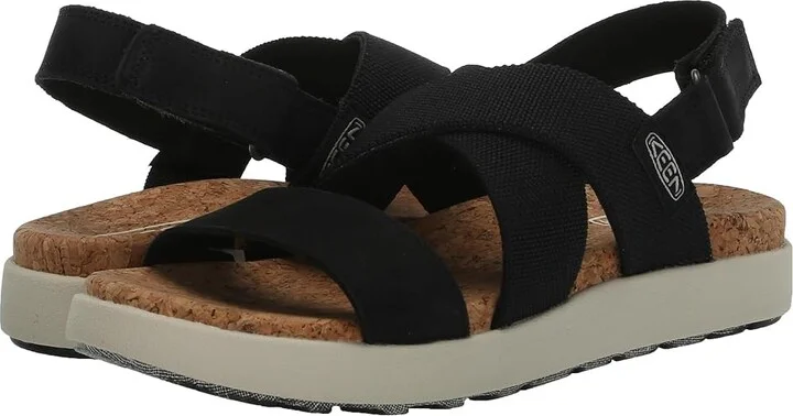 KEEN Elle Crisscross Women's Shoes Black/Birch : 9.5 B - Medium, Rubber