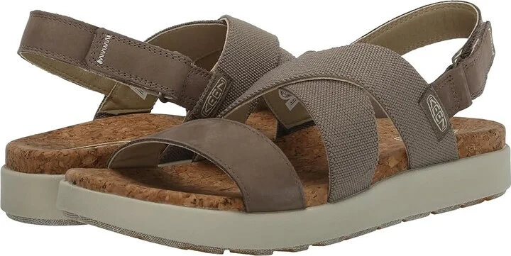 KEEN Elle Crisscross Women's Shoes Brindle/Birch : 9.5 B - Medium, Rubber