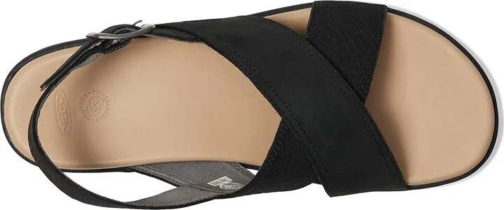 KEEN Elle Luxe Cross Strap Women's Shoes Black/Black : 9.5 B - Medium, Leather - Image 2