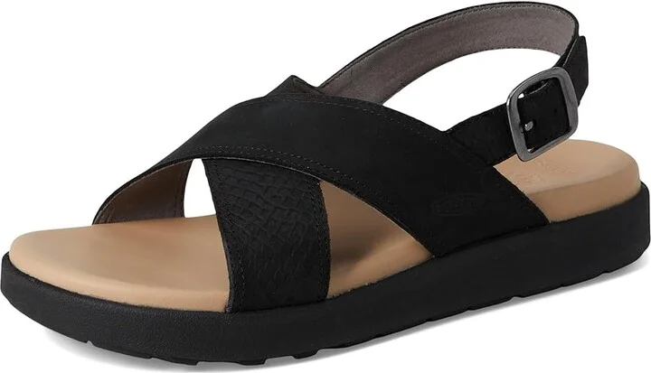KEEN Elle Luxe Cross Strap Women's Shoes Black/Black : 9.5 B - Medium, Leather - Image 5