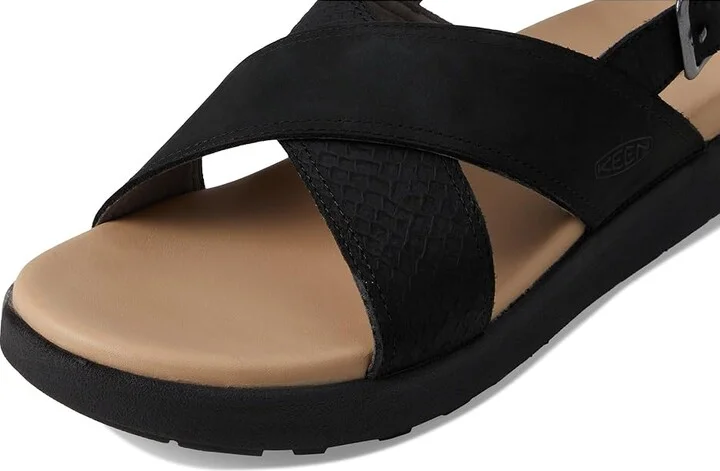 KEEN Elle Luxe Cross Strap Women's Shoes Black/Black : 9.5 B - Medium, Leather - Image 7
