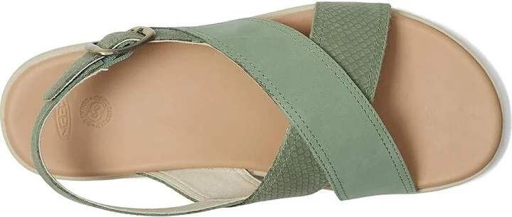 KEEN Elle Luxe Cross Strap Women's Shoes Granite Green/Granite Green : 9.5 B - Medium, Leather - Image 2