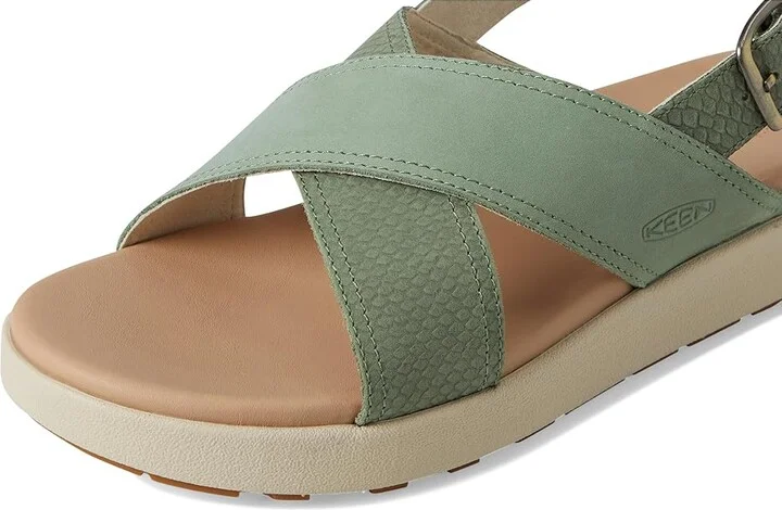 KEEN Elle Luxe Cross Strap Women's Shoes Granite Green/Granite Green : 9.5 B - Medium, Leather - Image 7