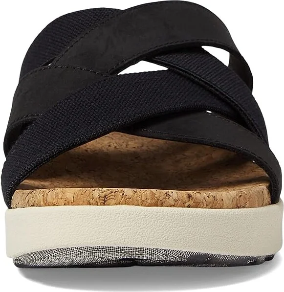 KEEN Elle Mixed Slide Women's Shoes Black/Birch : 9.5 B - Medium, Leather/Textile - Image 2