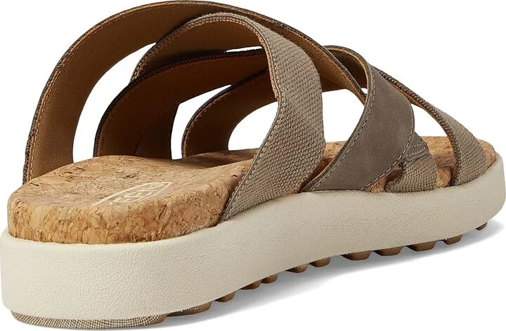 KEEN Elle Mixed Slide Women's Shoes Brindle/Birch : 8.5 B - Medium, Leather/Textile - Image 4