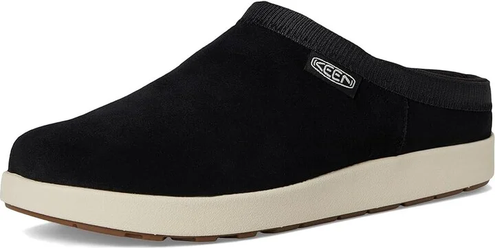KEEN Elle Mule Suede Women's Clog Shoes Black/Birch : 5 B - Medium, Leather/Suede - Image 5