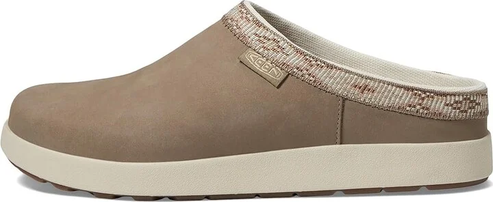 KEEN Elle Mule Suede Women's Clog Shoes Brindle/Birch : 9.5 B - Medium, Leather/Suede - Image 5