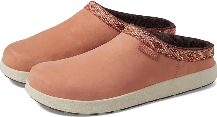 KEEN Elle Mule Suede Women's Clog Shoes Cork/Birch : 9.5 B - Medium, Leather/Suede