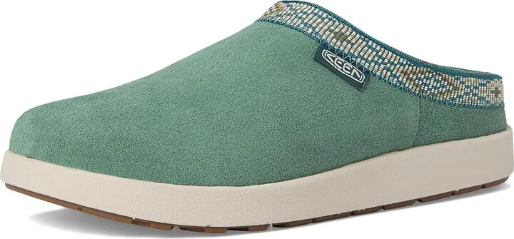 KEEN Elle Mule Suede Women's Clog Shoes Dark Forest/Birch : 11 B - Medium, Leather/Suede - Image 5