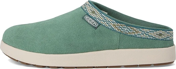 KEEN Elle Mule Suede Women's Clog Shoes Dark Forest/Birch : 11 B - Medium, Leather/Suede - Image 6