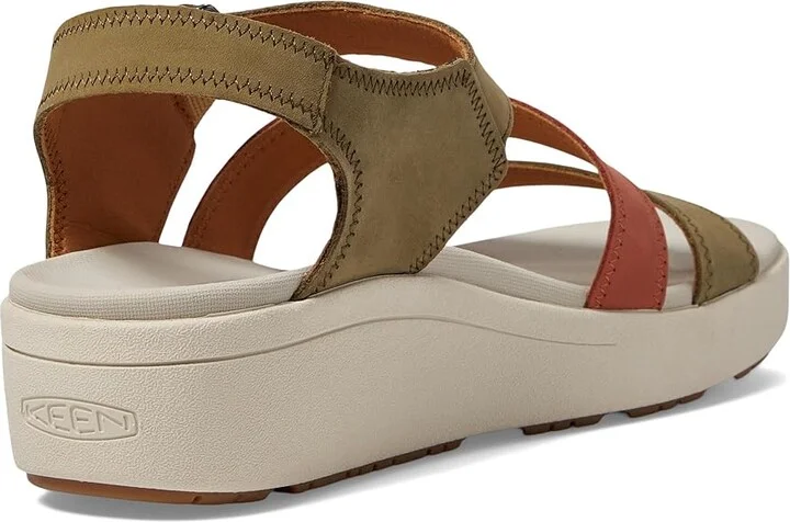 KEEN Ellecity Backstrap Women's Shoes Martini Olive/Baked Clay : 9 B - Medium, Leather - Image 4
