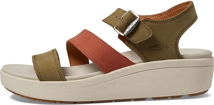 KEEN Ellecity Backstrap Women's Shoes Martini Olive/Baked Clay : 9 B - Medium, Leather - Image 5