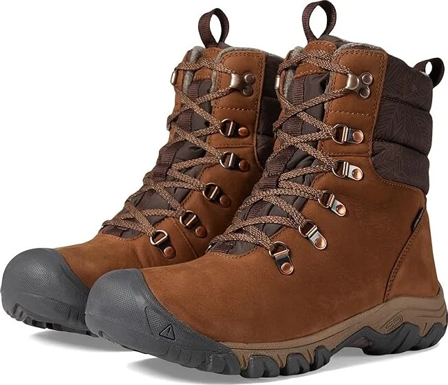 KEEN Greta Boot Waterproof Women's Waterproof Boots Bison/Java : 9.5 B - Medium, Leather