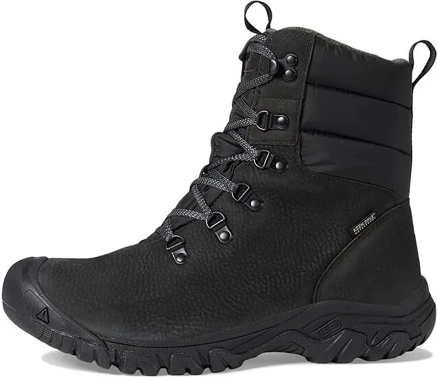 KEEN Greta Boot Waterproof Women's Waterproof Boots Black/Black : 6.5 B - Medium, Leather - Image 6