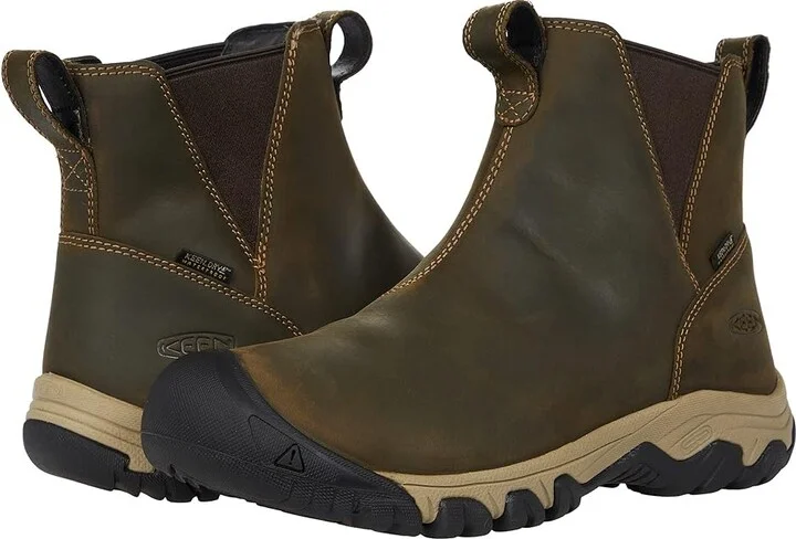KEEN Greta Chelsea WP Women's Shoes Olive/Timberwolf : 9.5 B - Medium, Leather