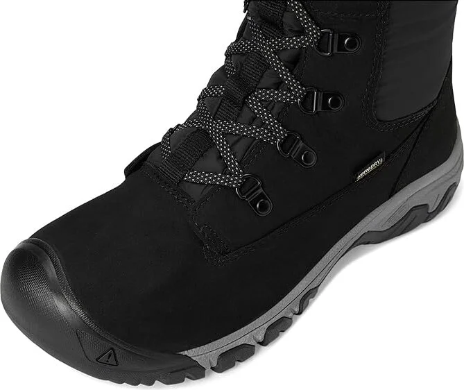 KEEN Greta Tall Classic Waterproof Women's Snow Shoes Black/Black : 9 B - Medium, Leather - Image 2