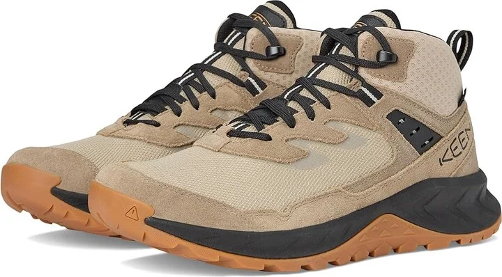 KEEN Hightrail Mid Waterproof Men's Hiking Boots Brindle/Oak Buff : 9.5 D - Medium, Leather