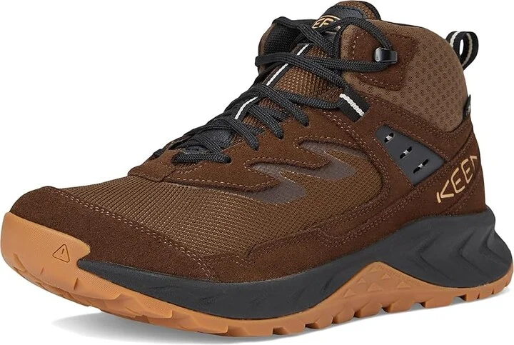 KEEN Hightrail Mid Waterproof Men's Hiking Boots Dark Earth/Oak Buff : 9.5 D - Medium, Leather - Image 5