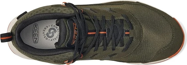 KEEN Hightrail Mid Waterproof Men's Hiking Boots Forest Night/Gold Flame : 9 D - Medium, Leather - Image 2