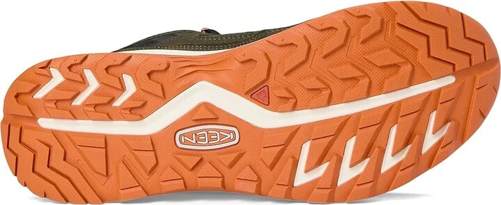 KEEN Hightrail Mid Waterproof Men's Hiking Boots Forest Night/Gold Flame : 9 D - Medium, Leather - Image 3