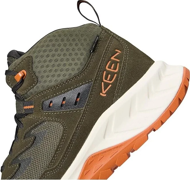 KEEN Hightrail Mid Waterproof Men's Hiking Boots Forest Night/Gold Flame : 9 D - Medium, Leather - Image 7