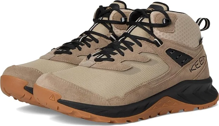 KEEN Hightrail Mid Waterproof Wide Men's Hiking Boots Brindle/Oak Buff : 9.5 D - Medium, Leather