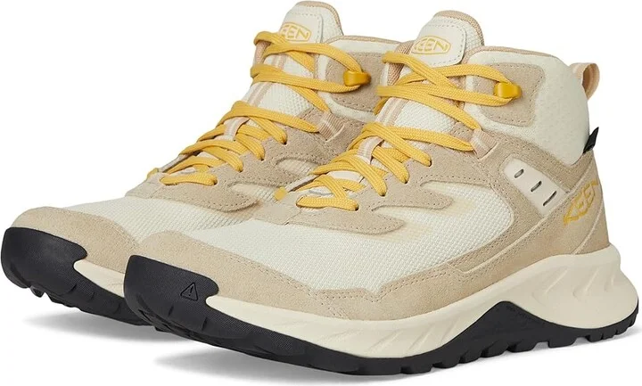 KEEN Hightrail Mid Waterproof Women's Hiking Boots Birch/Daffodil : 9.5 B - Medium, Leather/Rubber