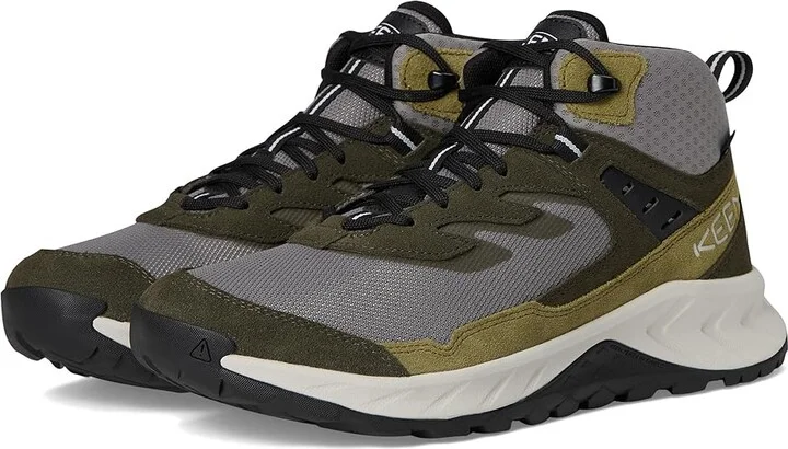 KEEN Hightrail Waterproof Hiking Boots Men's Hiking Boots Steel Grey/ForeST Night : 10.5 D - Medium, Leather