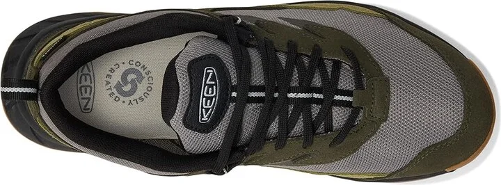 KEEN Hightrail Waterproof Hiking Shoes Men's Shoes Steel Grey/ForeST Night : 7 D - Medium, Leather - Image 2