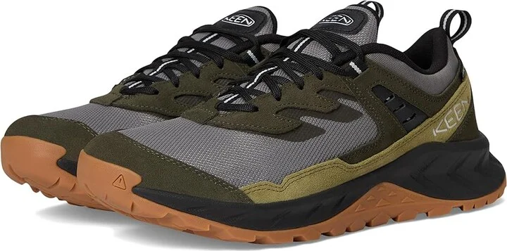 KEEN Hightrail Waterproof Hiking Shoes Men's Shoes Steel Grey/ForeST Night : 7 D - Medium, Leather